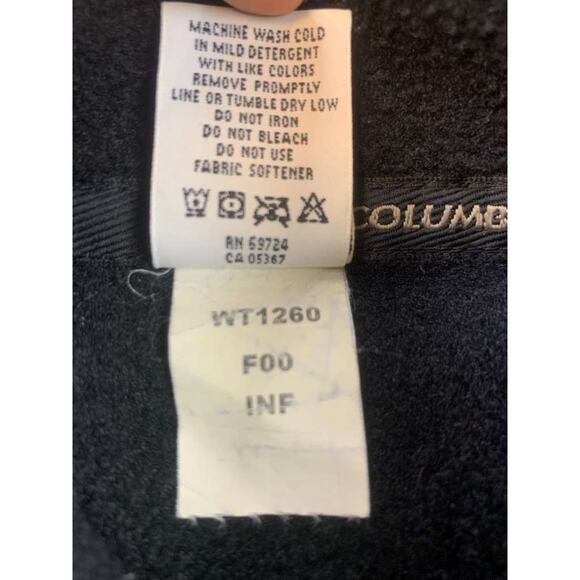 Columbia Fleece Vest Men's Tall L Black Full Zip Made in USA Y2K F00 - Picture 6 of 10